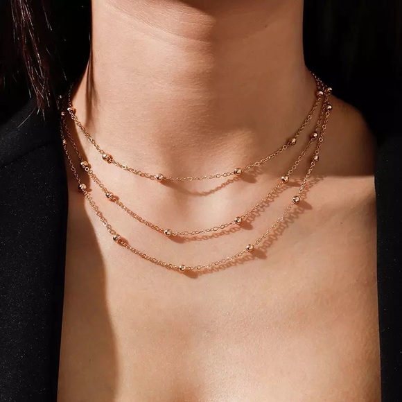 “Short & Sweet” Boho Bead Layered Choker Necklace - Picture 6 of 6